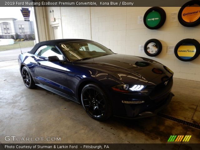 2019 Ford Mustang EcoBoost Premium Convertible in Kona Blue