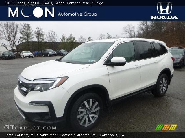 2019 Honda Pilot EX-L AWD in White Diamond Pearl