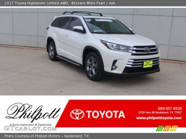 2017 Toyota Highlander Limited AWD in Blizzard White Pearl