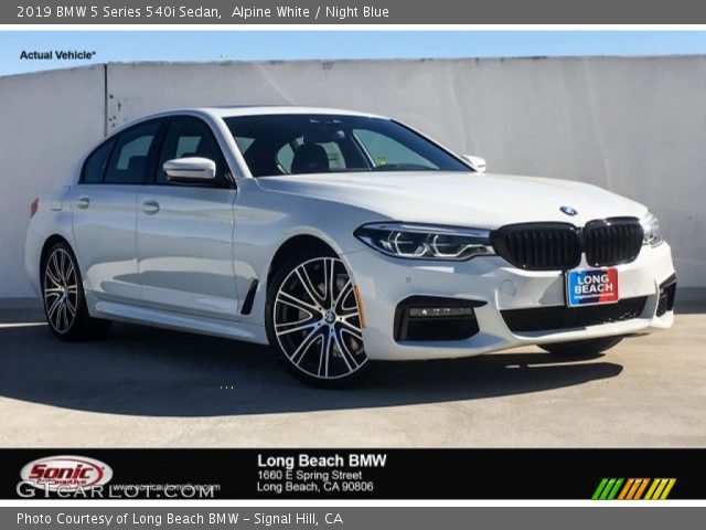 2019 BMW 5 Series 540i Sedan in Alpine White