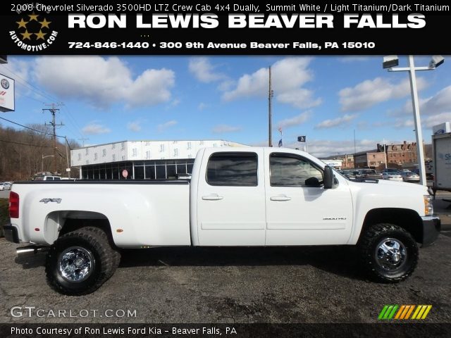 2008 Chevrolet Silverado 3500HD LTZ Crew Cab 4x4 Dually in Summit White