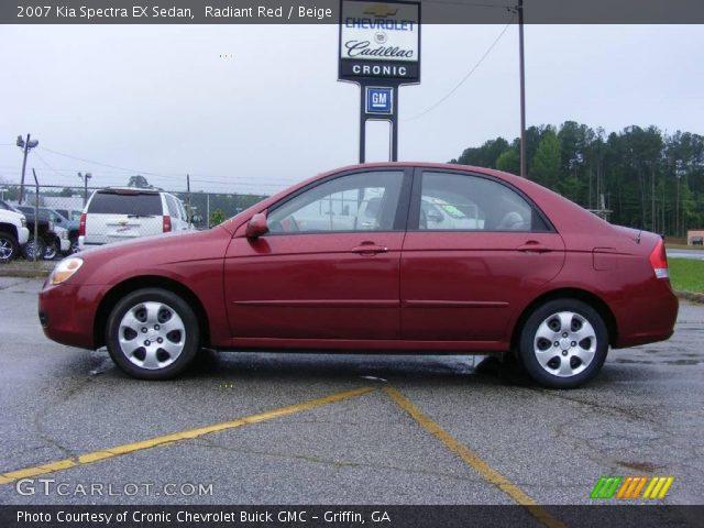 2007 Kia Spectra EX Sedan in Radiant Red