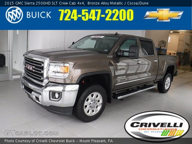 2015 GMC Sierra 2500HD SLT Crew Cab 4x4 in Bronze Alloy Metallic