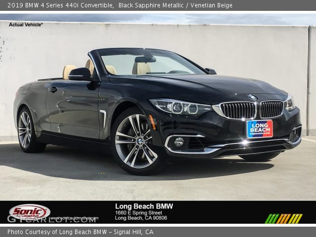 2019 BMW 4 Series 440i Convertible in Black Sapphire Metallic