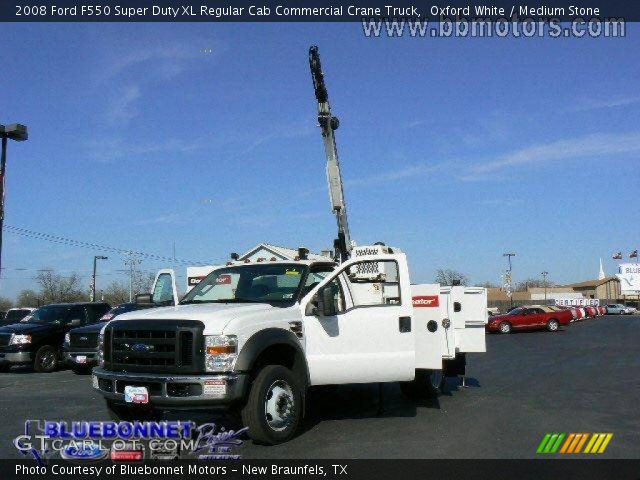 2008 Ford F550 Super Duty XL Regular Cab Commercial Crane Truck in Oxford White