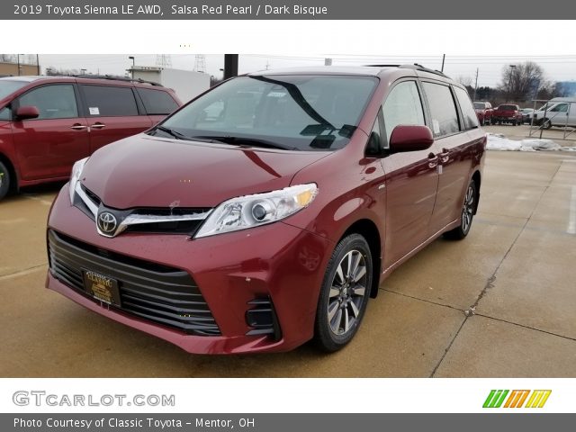 2019 Toyota Sienna LE AWD in Salsa Red Pearl
