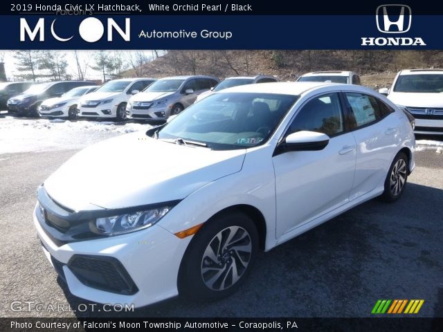 2019 Honda Civic LX Hatchback in White Orchid Pearl