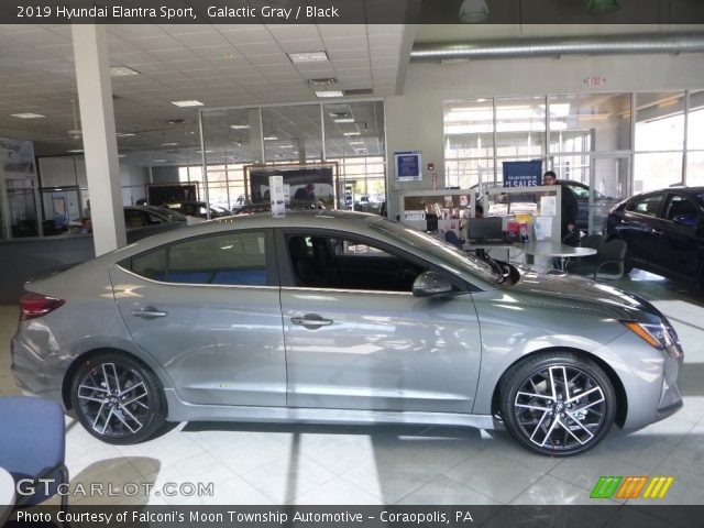 Galactic Gray 2019 Hyundai Elantra Sport Black Interior