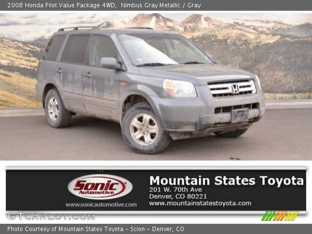 2008 Honda Pilot Value Package 4WD in Nimbus Gray Metallic