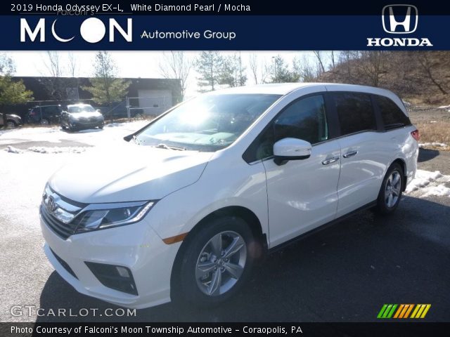 2019 Honda Odyssey EX-L in White Diamond Pearl