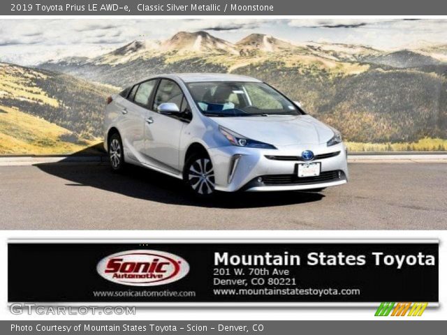 2019 Toyota Prius LE AWD-e in Classic Silver Metallic