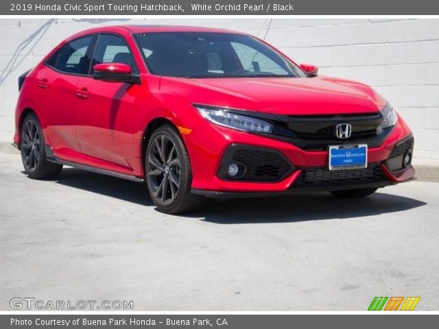 2019 Honda Civic Sport Touring Hatchback in White Orchid Pearl