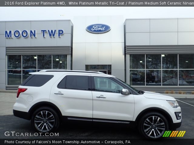 2016 Ford Explorer Platinum 4WD in White Platinum Metallic Tri-Coat
