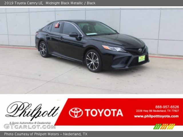 2019 Toyota Camry LE in Midnight Black Metallic