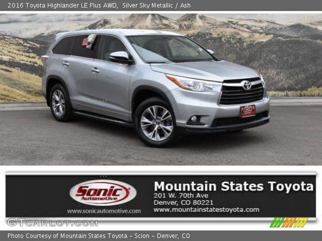 2016 Toyota Highlander LE Plus AWD in Silver Sky Metallic