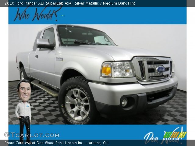 2010 Ford Ranger XLT SuperCab 4x4 in Silver Metallic