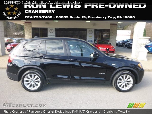 2014 BMW X3 xDrive28i in Black Sapphire Metallic