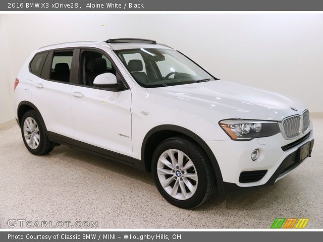 2016 BMW X3 xDrive28i in Alpine White