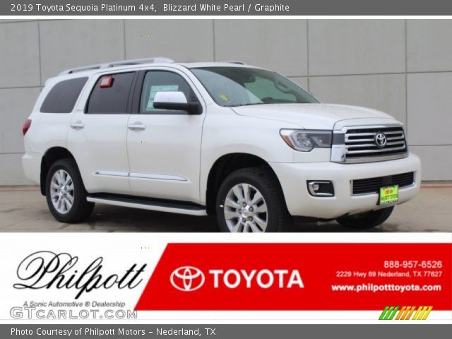 2019 Toyota Sequoia Platinum 4x4 in Blizzard White Pearl