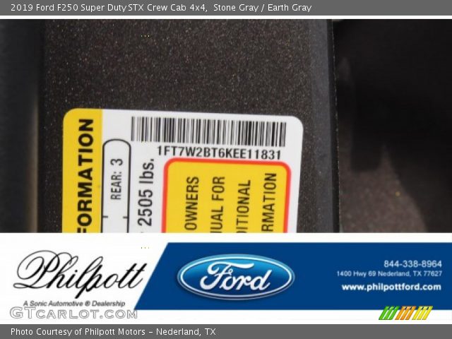 2019 Ford F250 Super Duty STX Crew Cab 4x4 in Stone Gray
