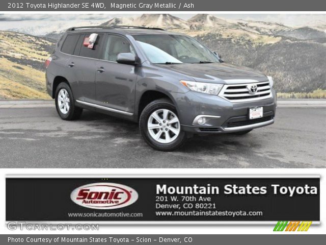 2012 Toyota Highlander SE 4WD in Magnetic Gray Metallic
