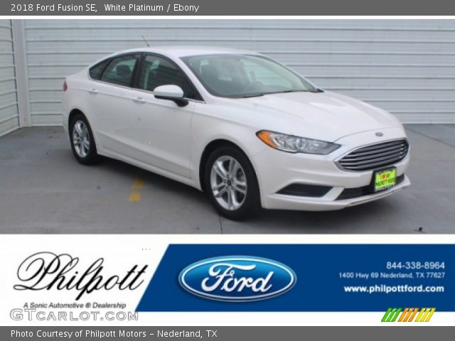 2018 Ford Fusion SE in White Platinum