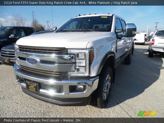 2019 Ford F350 Super Duty King Ranch Crew Cab 4x4 in White Platinum