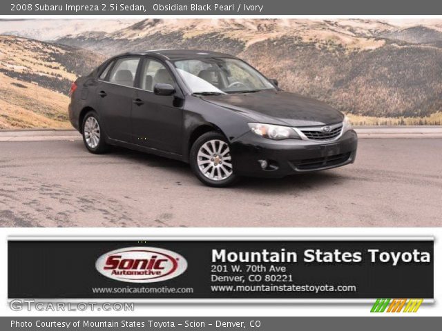 2008 Subaru Impreza 2.5i Sedan in Obsidian Black Pearl