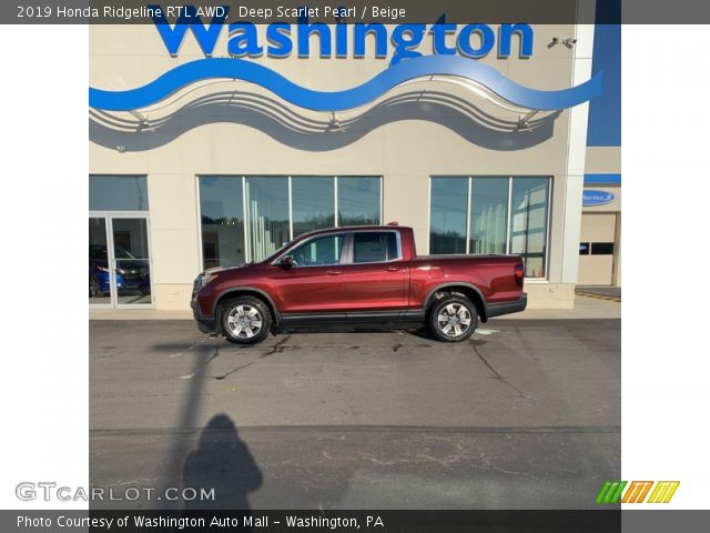 2019 Honda Ridgeline RTL AWD in Deep Scarlet Pearl