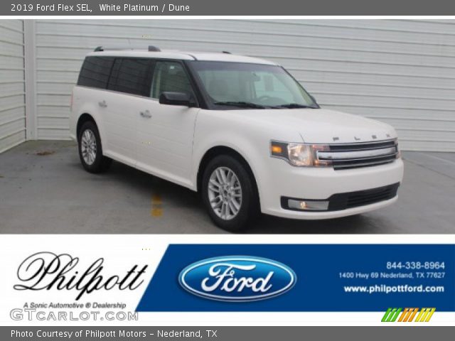 2019 Ford Flex SEL in White Platinum