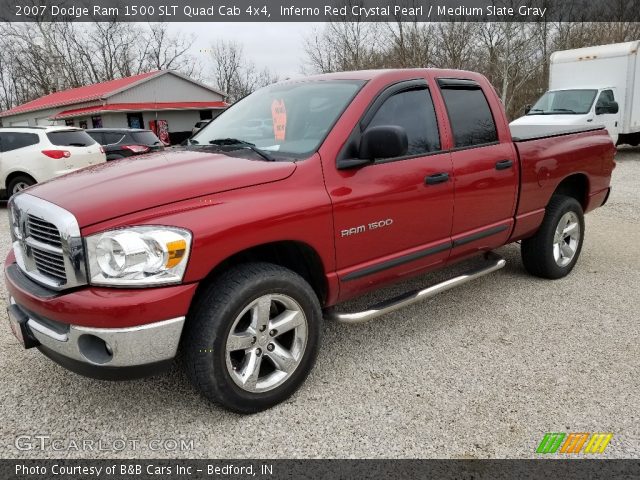 2007 Dodge Ram 1500 SLT Quad Cab 4x4 in Inferno Red Crystal Pearl