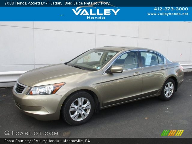 2008 Honda Accord LX-P Sedan in Bold Beige Metallic