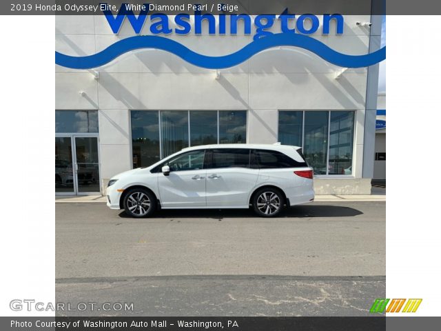 2019 Honda Odyssey Elite in White Diamond Pearl