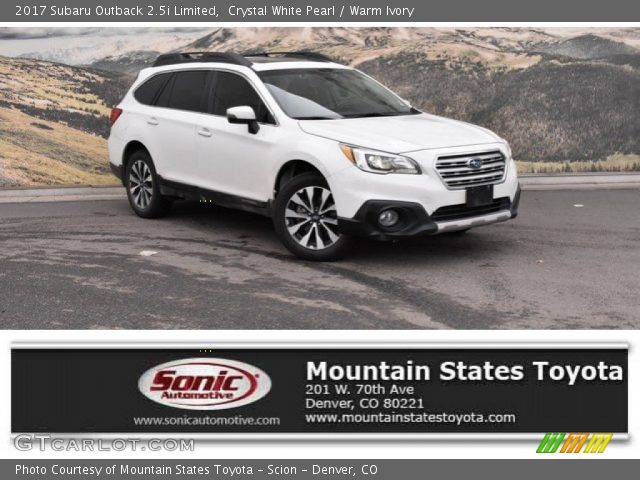 2017 Subaru Outback 2.5i Limited in Crystal White Pearl