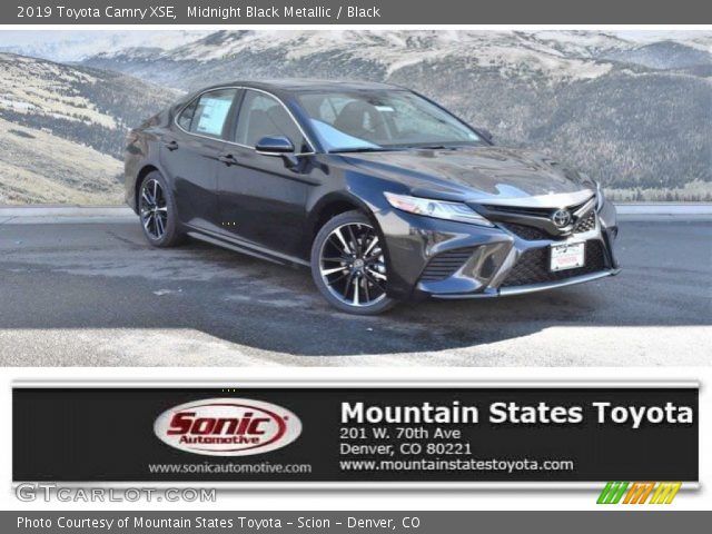 2019 Toyota Camry XSE in Midnight Black Metallic