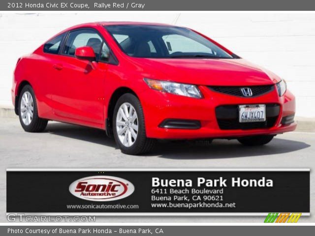 2012 Honda Civic EX Coupe in Rallye Red