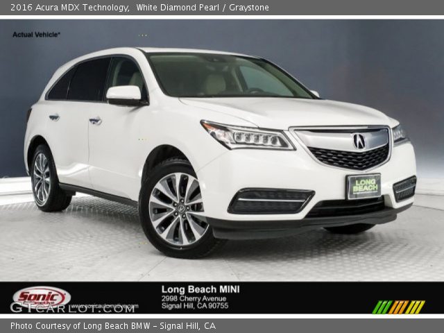 2016 Acura MDX Technology in White Diamond Pearl