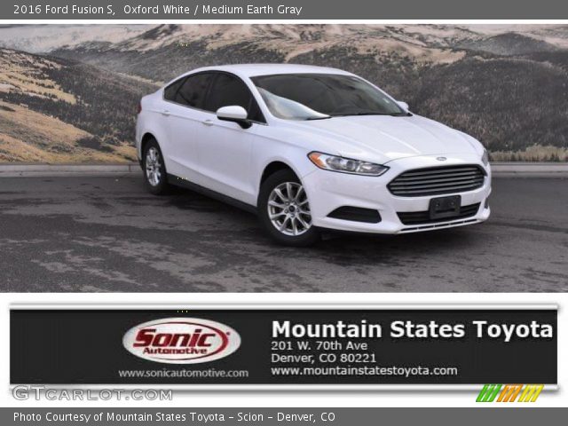 2016 Ford Fusion S in Oxford White