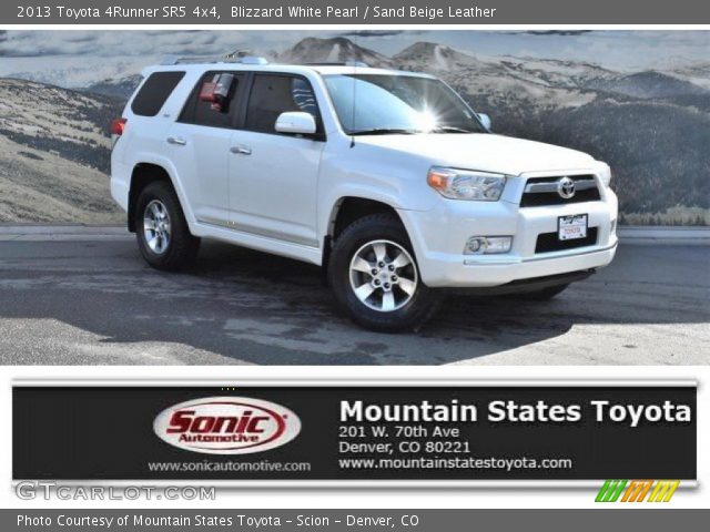 2013 Toyota 4Runner SR5 4x4 in Blizzard White Pearl