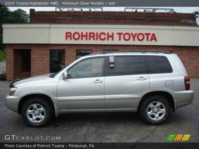 2004 Toyota Highlander 4WD in Millenium Silver Metallic