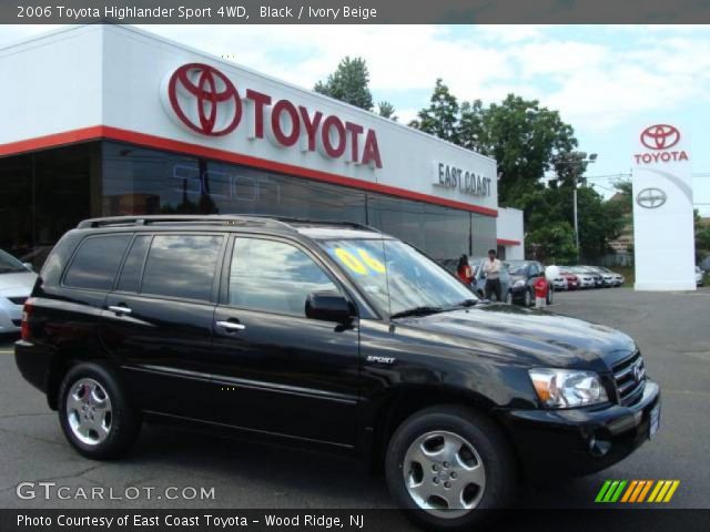 2006 Toyota Highlander Sport 4WD in Black
