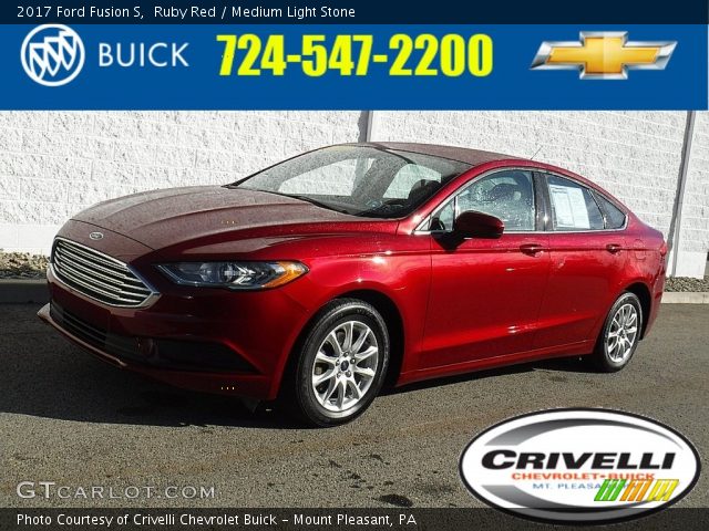 2017 Ford Fusion S in Ruby Red