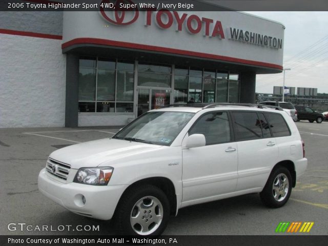 2006 Toyota Highlander Sport 4WD in Super White