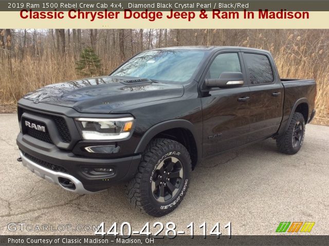 2019 Ram 1500 Rebel Crew Cab 4x4 in Diamond Black Crystal Pearl