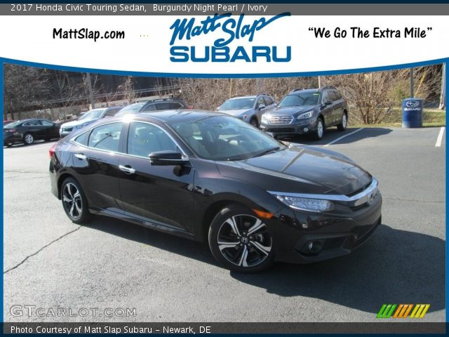 2017 Honda Civic Touring Sedan in Burgundy Night Pearl