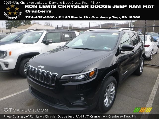 2019 Jeep Cherokee Latitude in Diamond Black Crystal Pearl