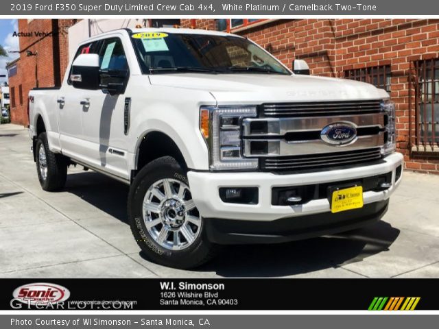 2019 Ford F350 Super Duty Limited Crew Cab 4x4 in White Platinum