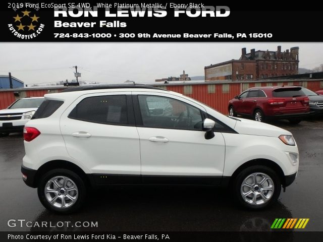 2019 Ford EcoSport SE 4WD in White Platinum Metallic