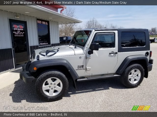 2007 Jeep Wrangler X 4x4 in Bright Silver Metallic