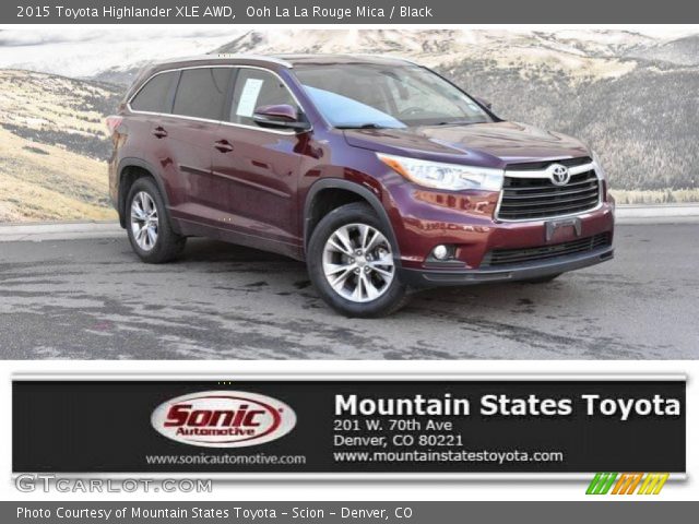 2015 Toyota Highlander XLE AWD in Ooh La La Rouge Mica